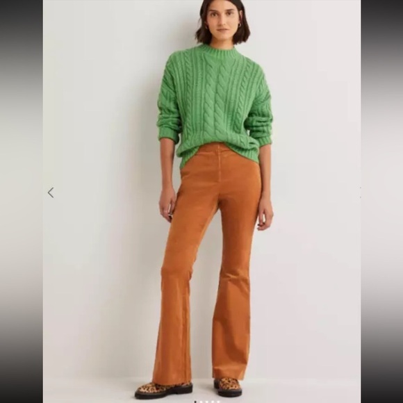 Boden Wide Leg Pants in Tan - Picture 4 of 11